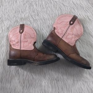 Women 11 Justin Gypsy Cowboy Boots PINK round toe